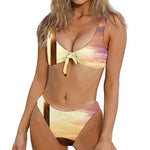 Crucifixion Of Jesus Christ Print Front Bow Tie Bikini