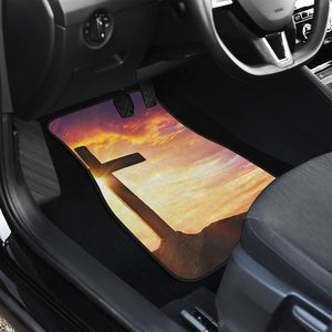 Crucifixion Of Jesus Christ Print Front Car Floor Mats