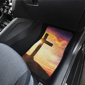 Crucifixion Of Jesus Christ Print Front Car Floor Mats