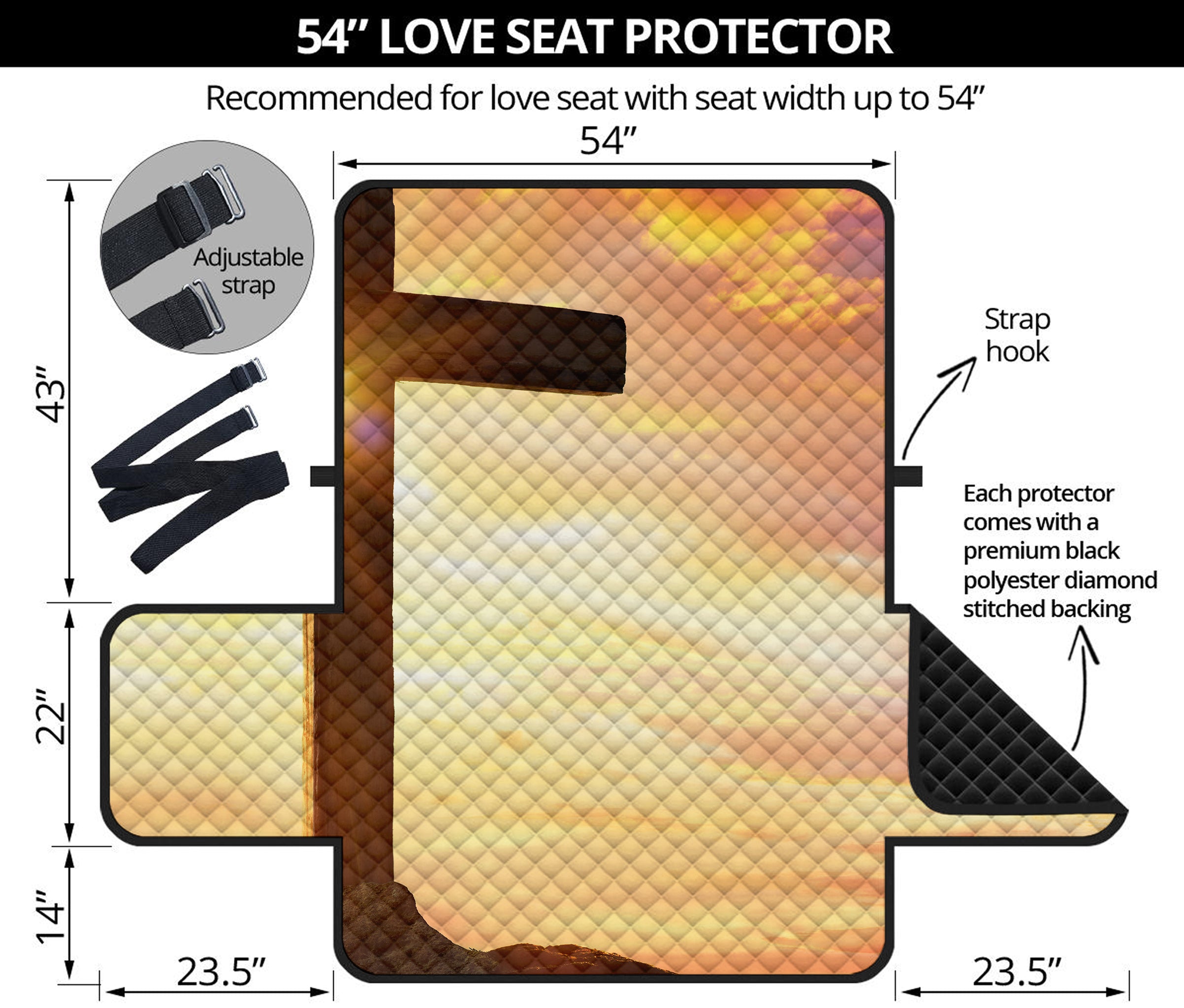 Crucifixion Of Jesus Christ Print Loveseat Protector