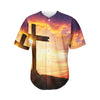 Crucifixion Of Jesus Christ Print Men's Baseball Jersey