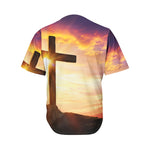 Crucifixion Of Jesus Christ Print Men's Baseball Jersey