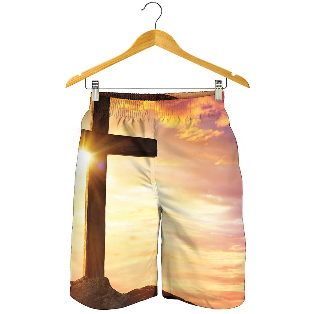 Crucifixion Of Jesus Christ Print Men's Shorts