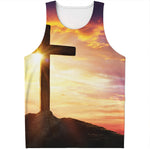 Crucifixion Of Jesus Christ Print Men's Tank Top