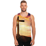 Crucifixion Of Jesus Christ Print Men's Tank Top