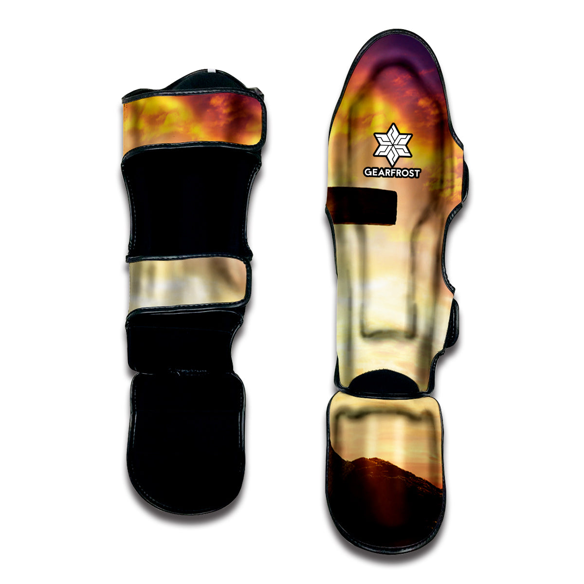 Crucifixion Of Jesus Christ Print Muay Thai Shin Guard