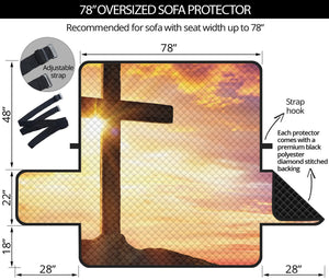 Crucifixion Of Jesus Christ Print Oversized Sofa Protector