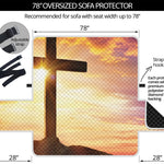 Crucifixion Of Jesus Christ Print Oversized Sofa Protector