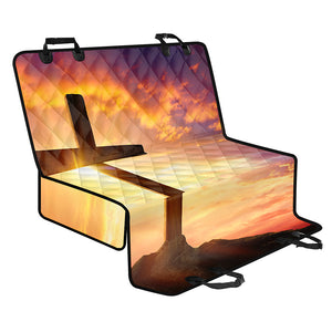 Crucifixion Of Jesus Christ Print Pet Car Back Seat Cover