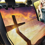 Crucifixion Of Jesus Christ Print Pet Car Back Seat Cover