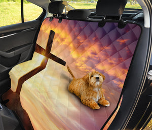 Crucifixion Of Jesus Christ Print Pet Car Back Seat Cover