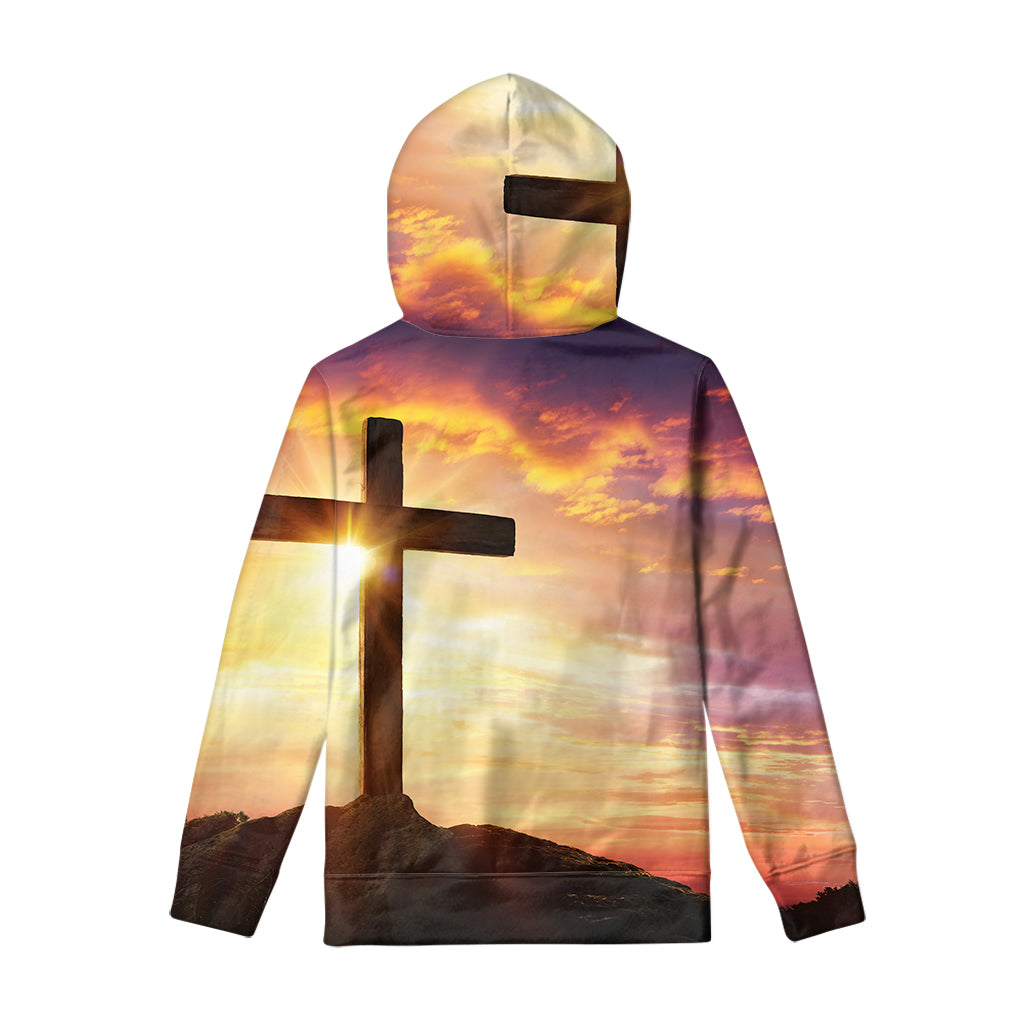 Crucifixion Of Jesus Christ Print Pullover Hoodie