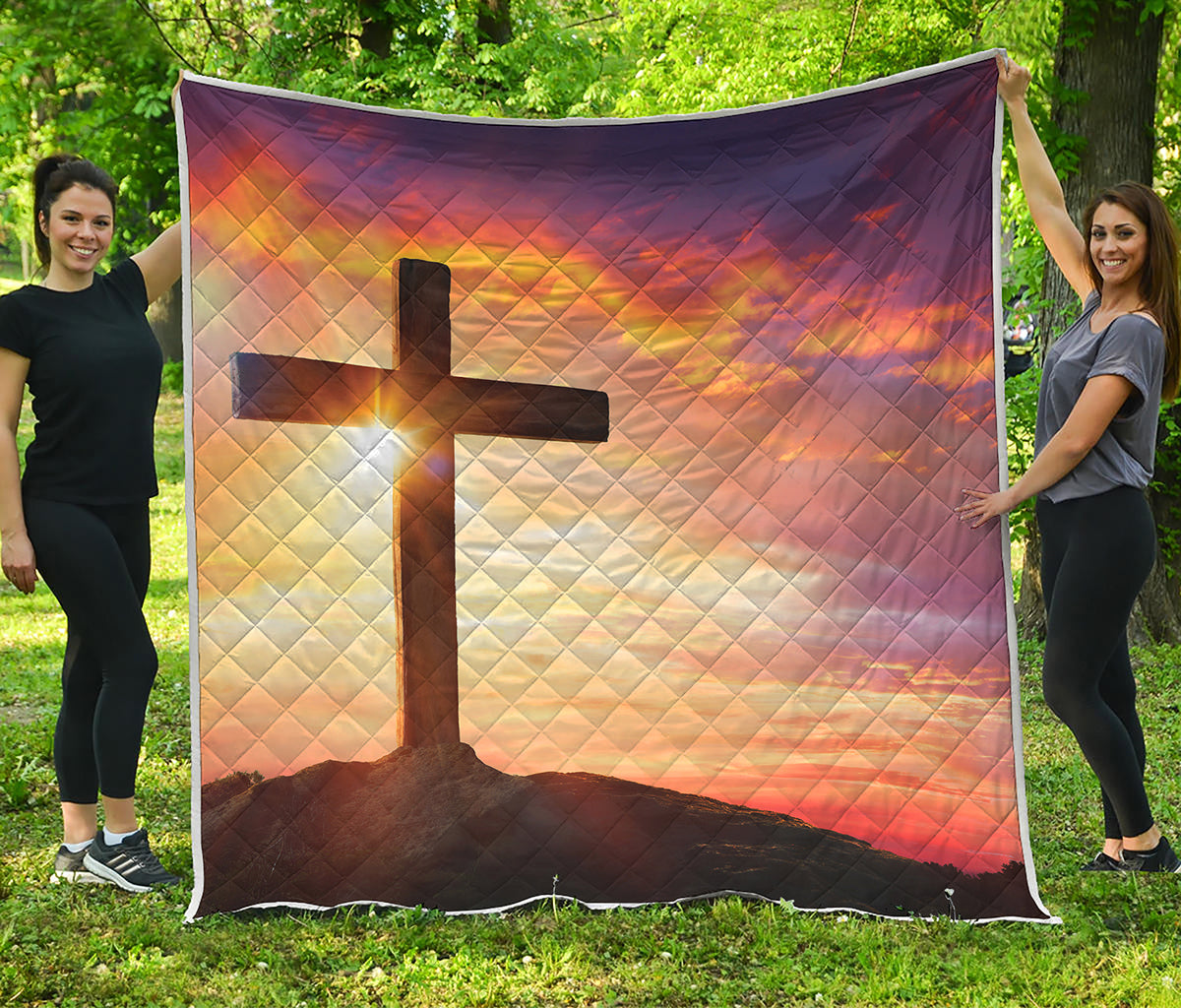 Crucifixion Of Jesus Christ Print Quilt