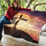 Crucifixion Of Jesus Christ Print Quilt