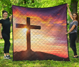 Crucifixion Of Jesus Christ Print Quilt