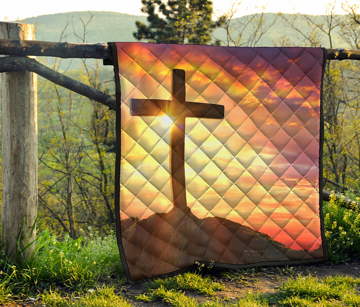 Crucifixion Of Jesus Christ Print Quilt