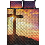 Crucifixion Of Jesus Christ Print Quilt Bed Set