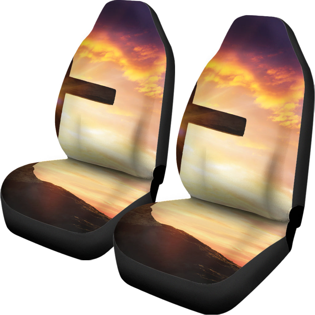 Crucifixion Of Jesus Christ Print Universal Fit Car Seat Covers