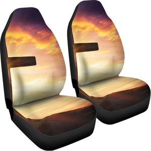 Crucifixion Of Jesus Christ Print Universal Fit Car Seat Covers