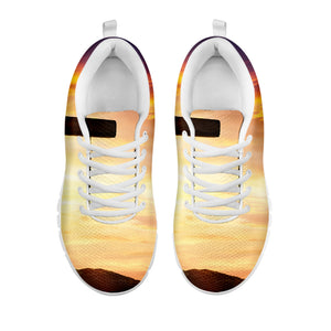 Crucifixion Of Jesus Christ Print White Sneakers