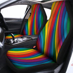 Curved Rainbow Pattern Print Universal Fit Car Seat Covers