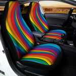 Curved Rainbow Pattern Print Universal Fit Car Seat Covers