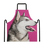 Cute Alaskan Malamute Print Apron