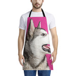 Cute Alaskan Malamute Print Apron