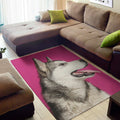 Cute Alaskan Malamute Print Floor Mat