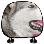 Cute Alaskan Malamute Print Car Headrest Covers