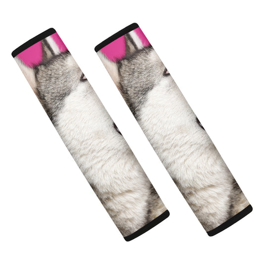 Cute Alaskan Malamute Print Car Seat Belt Covers