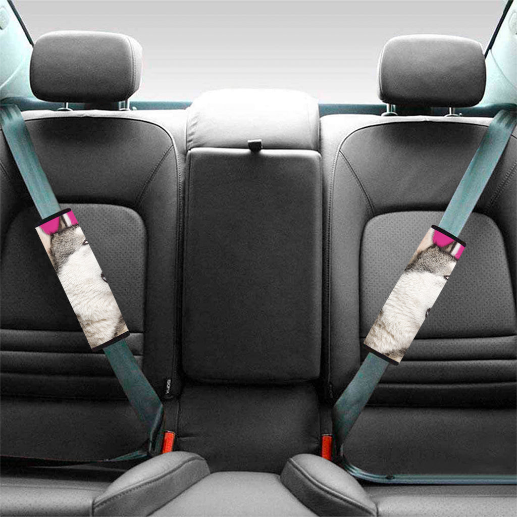 Cute Alaskan Malamute Print Car Seat Belt Covers