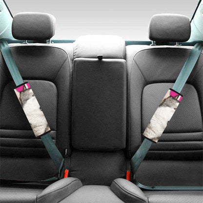 Cute Alaskan Malamute Print Car Seat Belt Covers