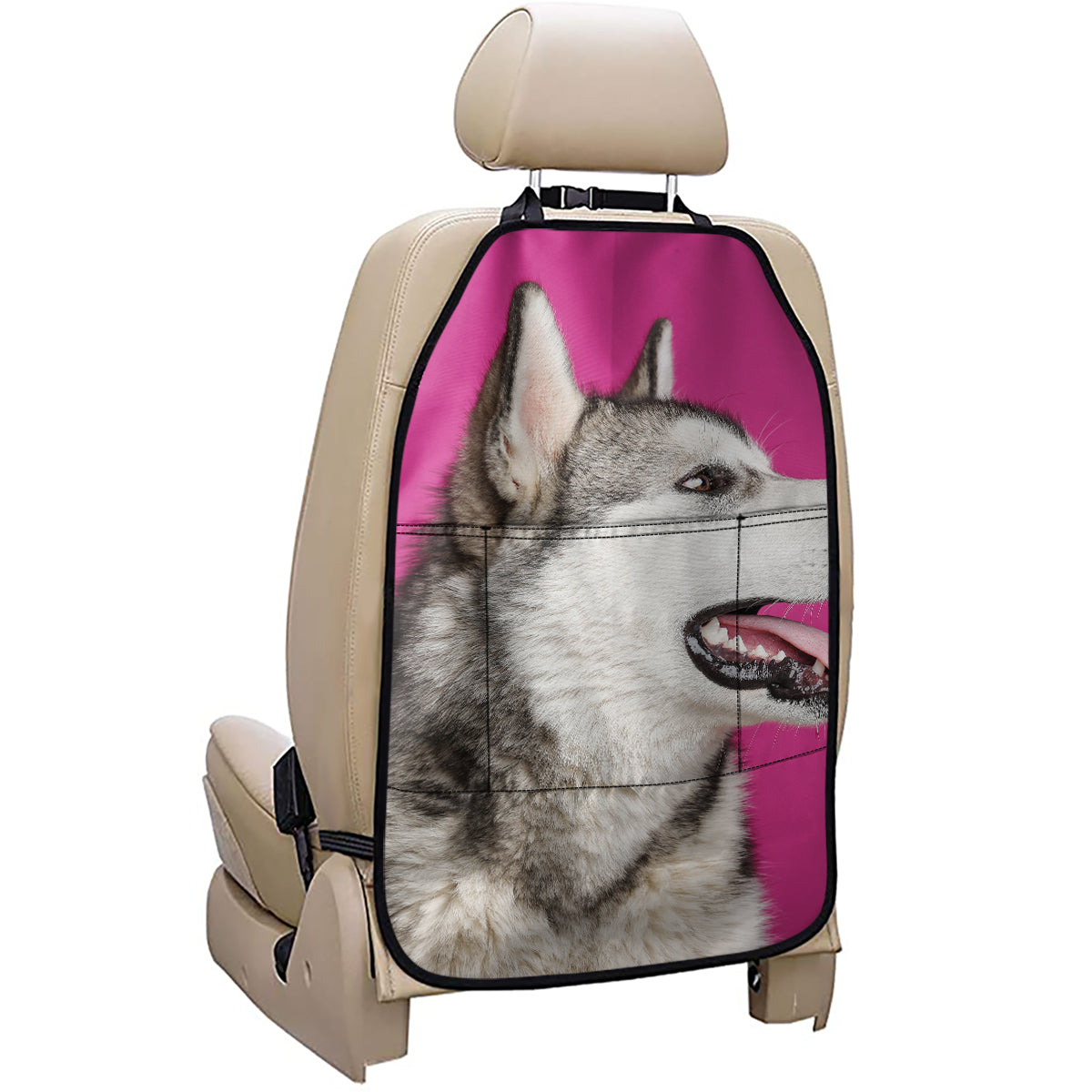 Cute Alaskan Malamute Print Car Seat Organizers
