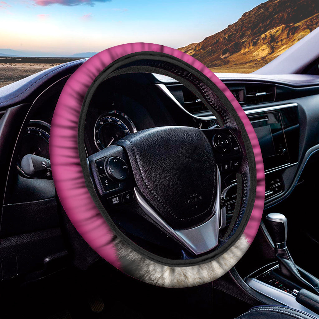 Cute Alaskan Malamute Print Car Steering Wheel Cover