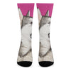 Cute Alaskan Malamute Print Crew Socks