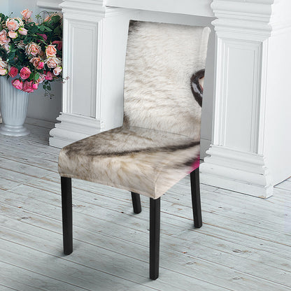 Cute Alaskan Malamute Print Dining Chair Slipcover