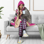 Cute Alaskan Malamute Print Hooded Blanket