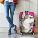 Cute Alaskan Malamute Print Luggage Cover