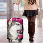 Cute Alaskan Malamute Print Luggage Cover
