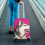Cute Alaskan Malamute Print Luggage Cover