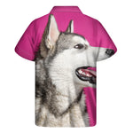Cute Alaskan Malamute Print Men's Short Sleeve Shirt