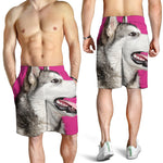 Cute Alaskan Malamute Print Men's Shorts
