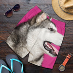 Cute Alaskan Malamute Print Men's Shorts