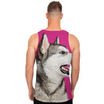 Cute Alaskan Malamute Print Men's Tank Top