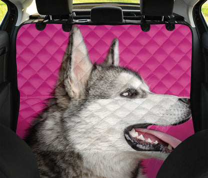 Cute Alaskan Malamute Print Pet Car Back Seat Cover