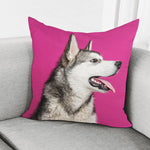 Cute Alaskan Malamute Print Pillow Cover