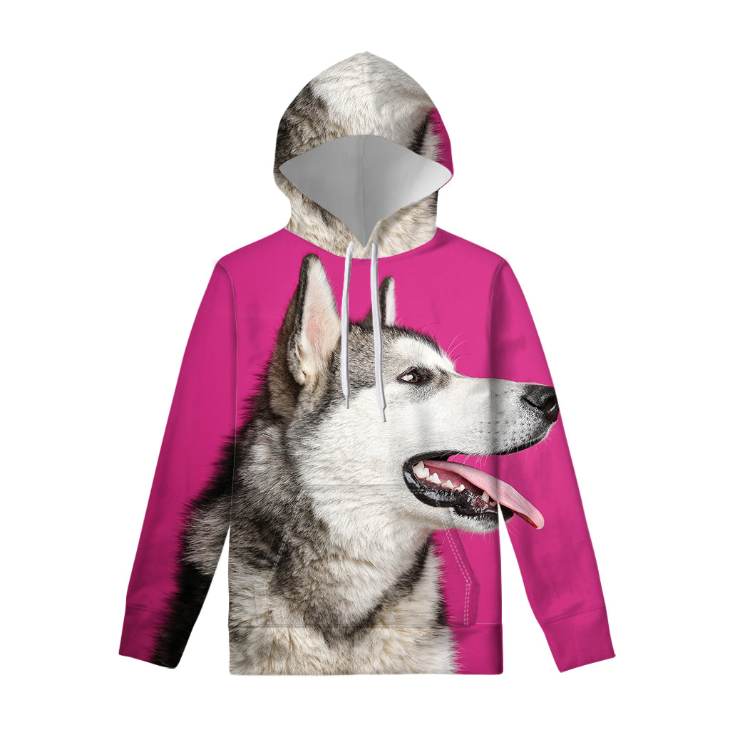 Cute Alaskan Malamute Print Pullover Hoodie