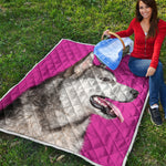 Cute Alaskan Malamute Print Quilt