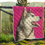 Cute Alaskan Malamute Print Quilt